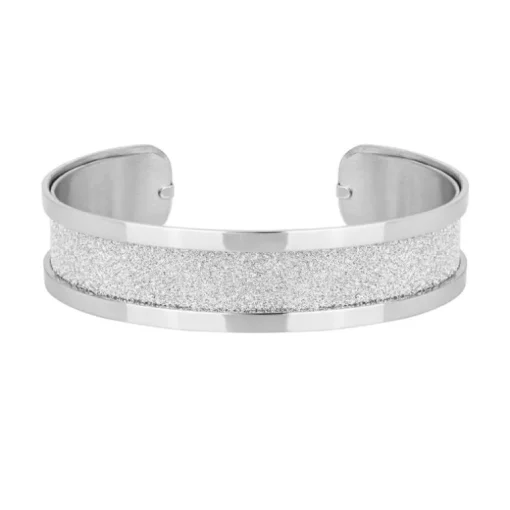 Bracelet Femme Bangle PHEBUS Acier Argenté et Glitter 831-216