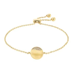 Bracelet femme CALVIN KLEIN MINIMAL CIRCULAR acier doré et cristaux