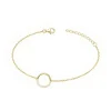 Bracelet femme cercle EDORA PLAQUE OR et oxydes