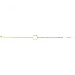 Bracelet femme cercle EDORA PLAQUE OR et oxydes