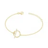Bracelet femme cercle empierré EDORA PLAQUE OR et oxydes