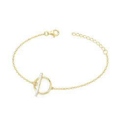 Bracelet femme cercle empierré EDORA PLAQUE OR et oxydes