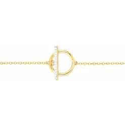 Bracelet femme cercle empierré EDORA PLAQUE OR et oxydes