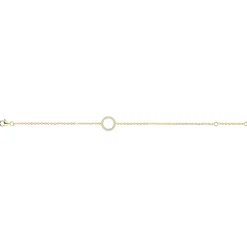 Bracelet Femme Cercle PLAQUE OR Jaune et Oxydes