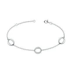 Bracelet Femme Cercles ARGENT 925/1000 et Oxydes