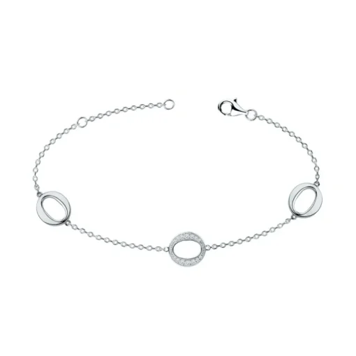 Bracelet Femme Cercles ARGENT 925/1000 et Oxydes