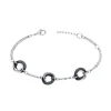 Bracelet Femme Cercles EDORA Acier et Céramique Noire
