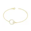 Bracelet femme cercles empierrés EDORA PLAQUE OR et oxydes