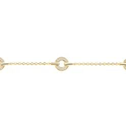 Bracelet femme cercles empierrés EDORA PLAQUE OR et oxydes