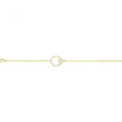 Bracelet femme cercles empierrés EDORA PLAQUE OR et oxydes