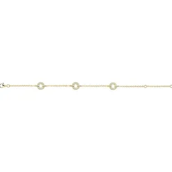 Bracelet femme cercles empierrés EDORA PLAQUE OR et oxydes