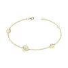 Bracelet femme cercles et barrettes EDORA PLAQUE OR et oxydes