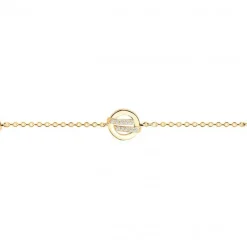 Bracelet femme cercles et barrettes EDORA PLAQUE OR et oxydes