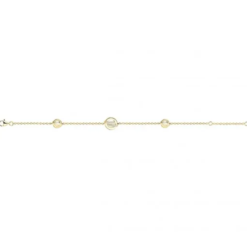 Bracelet femme cercles et barrettes EDORA PLAQUE OR et oxydes