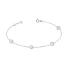 Bracelet Femme Cercles OR 375/1000 Blanc et Oxydes