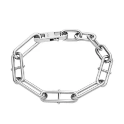 Bracelet Femme Chaine FOSSIL Heritage D-Link Acier Argenté JF04502040