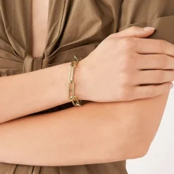 Bracelet Femme Chaine FOSSIL Heritage D-Link Acier Doré JF04234710