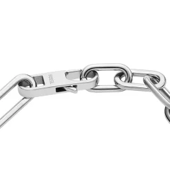 Bracelet Femme Chaine FOSSIL Heritage D-Link Acier Argenté JF04502040