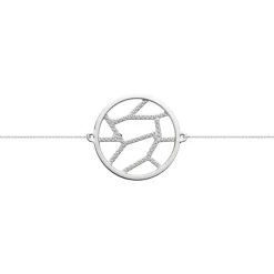 Bracelet Femme Chaîne Girafe Les Georgettes Laiton Argenté et Oxydes