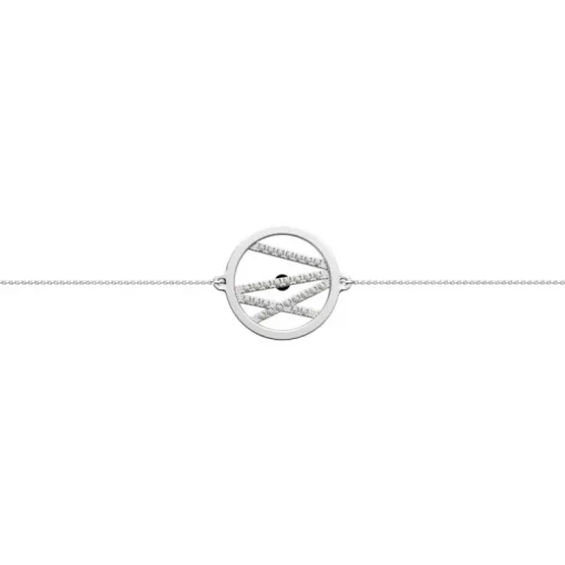 Bracelet Femme Chaîne Les Georgettes Les Précieuses Liens Laiton Argenté et Oxydes