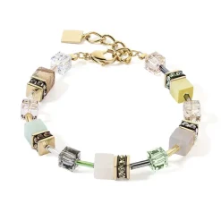 Bracelet Femme COEUR DE LION GEOCUBE® ICONIC PRECIOUS MULTICOLOUR GENTLE Acier Doré