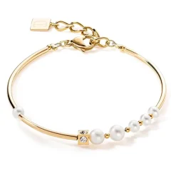 Bracelet Femme COEUR DE LION ASYMÉTRIE PERLES D'EAU DOUCE Acier Inoxydable
