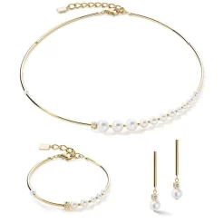 Bracelet Femme COEUR DE LION ASYMÉTRIE PERLES D'EAU DOUCE Acier Inoxydable