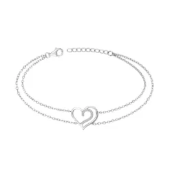 Bracelet Femme Coeur EDORA ARGENT 925/1000 et Oxydes