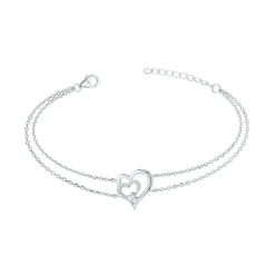 Bracelet Femme Coeur EDORA ARGENT 925/1000 et Oxydes