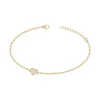 Bracelet femme coeur EDORA PLAQUE OR et oxydes