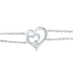 Bracelet Femme Coeur EDORA ARGENT 925/1000 et Oxydes