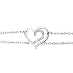 Bracelet Femme Coeur EDORA ARGENT 925/1000 et Oxydes