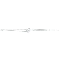 Bracelet Femme Coeur EDORA ARGENT 925/1000 et Oxydes