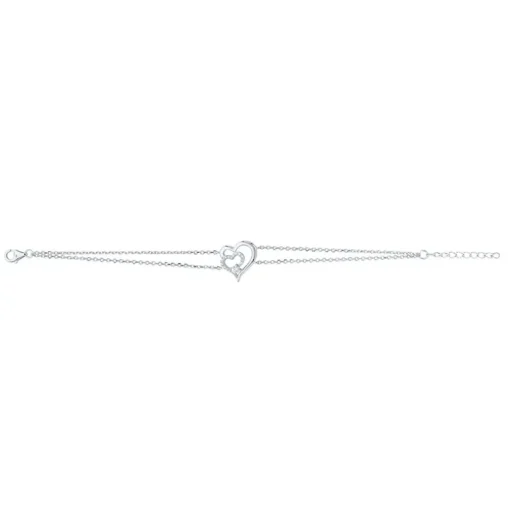 Bracelet Femme Coeur EDORA ARGENT 925/1000 et Oxydes