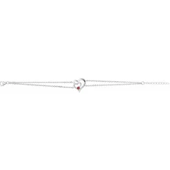 Bracelet Femme Coeur EDORA ARGENT 925/1000 et spinelle