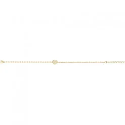 Bracelet femme coeur EDORA PLAQUE OR et oxydes