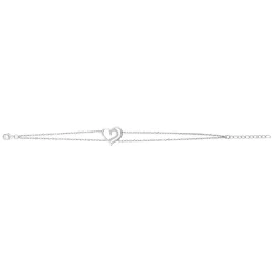 Bracelet Femme Coeur EDORA ARGENT 925/1000 et Oxydes
