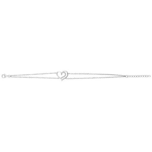 Bracelet Femme Coeur EDORA ARGENT 925/1000 et Oxydes