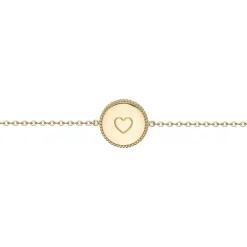 Bracelet femme coeur PHEBUS acier doré