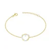 Bracelet Femme Coeur PLAQUE OR Jaune et Oxydes