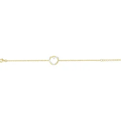 Bracelet Femme Coeur PLAQUE OR Jaune et Oxydes