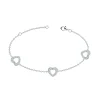 Bracelet Femme Coeurs EDORA ARGENT 925/1000 et oxydes