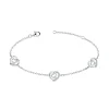 Bracelet Femme Coeurs EDORA ARGENT 925/1000 et oxydes