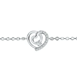Bracelet Femme Coeurs EDORA ARGENT 925/1000 et oxydes
