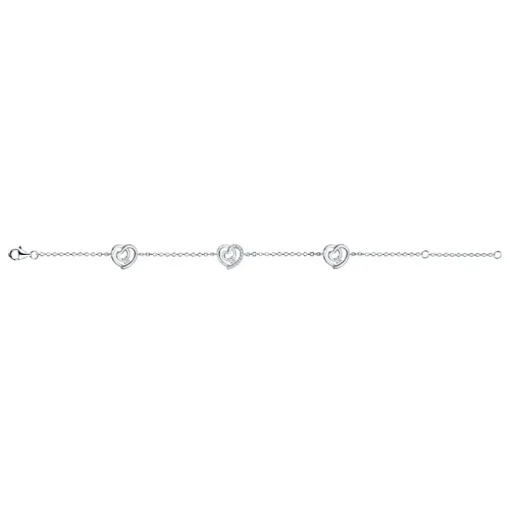 Bracelet Femme Coeurs EDORA ARGENT 925/1000 et oxydes