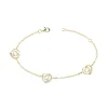 Bracelet Femme Coeurs PLAQUE OR Jaune et Oxydes