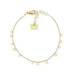 Bracelet Femme Confettis ZAG BIJOUX Acier Doré SBS12105-01WHT