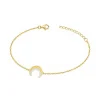 Bracelet femme croissant empierré EDORA PLAQUE OR et oxydes
