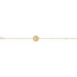Bracelet Femme croissant de lune PLAQUE OR jaune et Oxydes