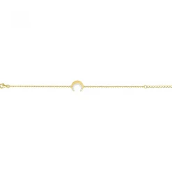 Bracelet femme croissant empierré EDORA PLAQUE OR et oxydes